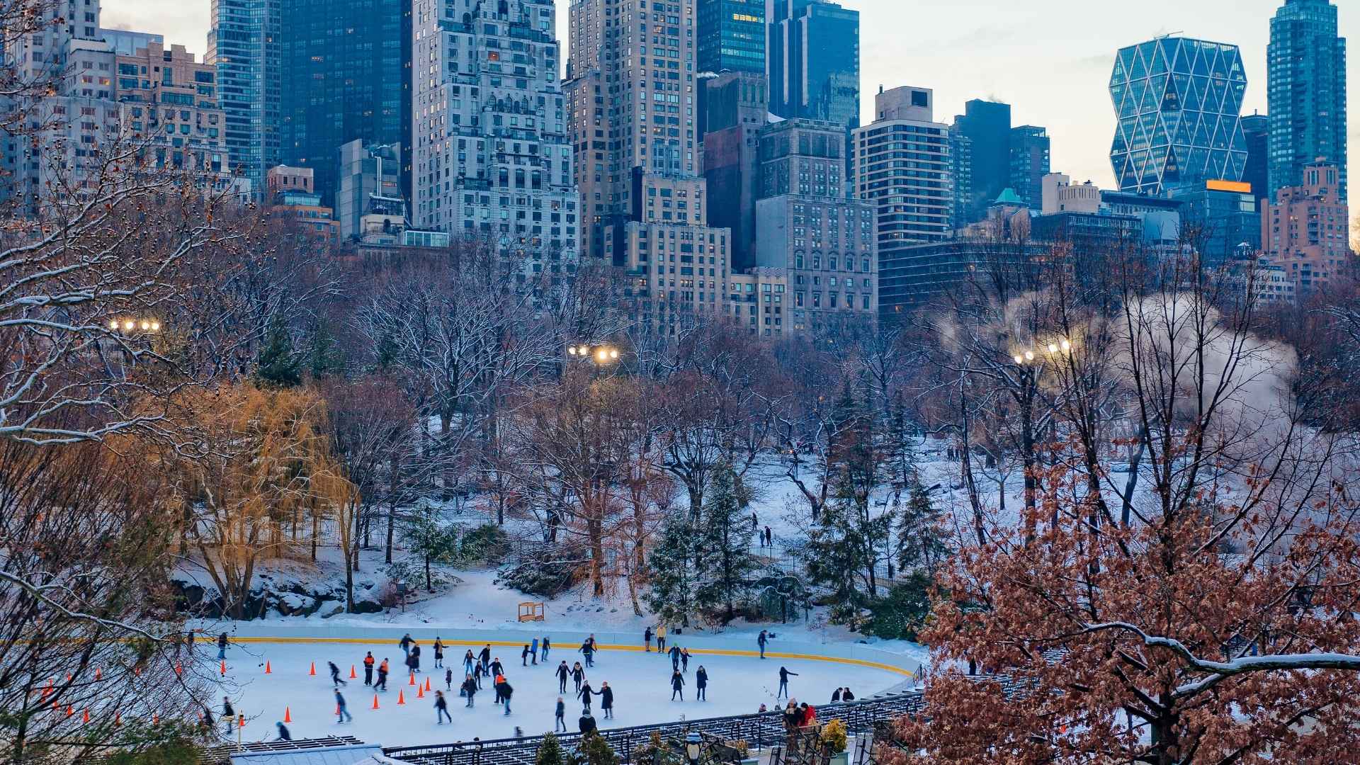 patinação no gelo no central park