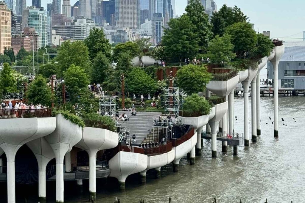 parque little island sobre o rio hudson. foto autoral