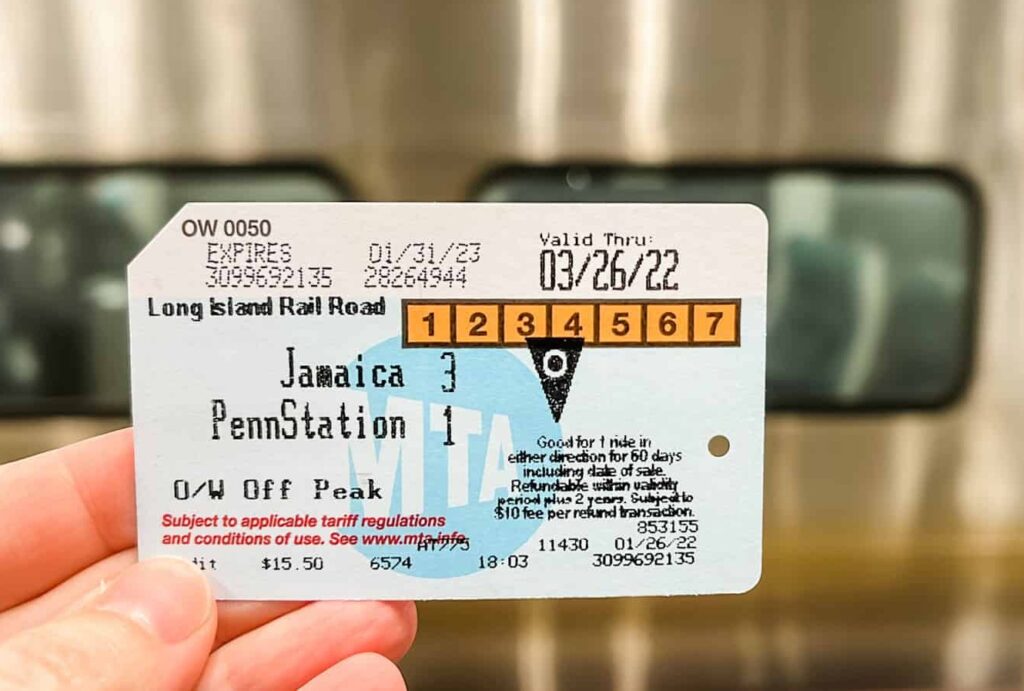 Bilhete do Trem do Aeroporto JFK para a Penn Stations em Manhattan, Nova York