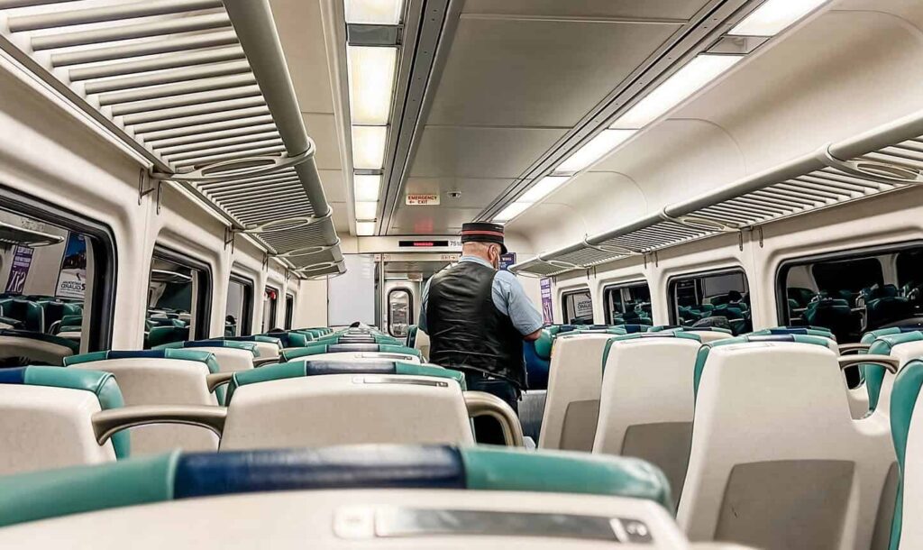 Dentro do Trem do Aeroporto JFK