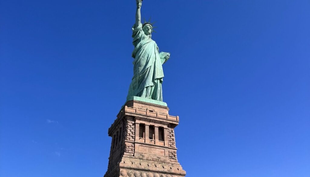 A estátua da Liberdade vista de perto