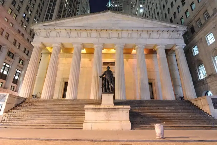 Federal Hall em downtown manhattan