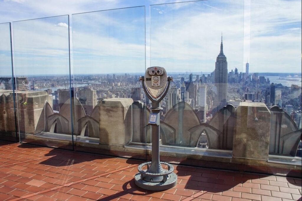 empire state building visto a partir do observatório top of the rock