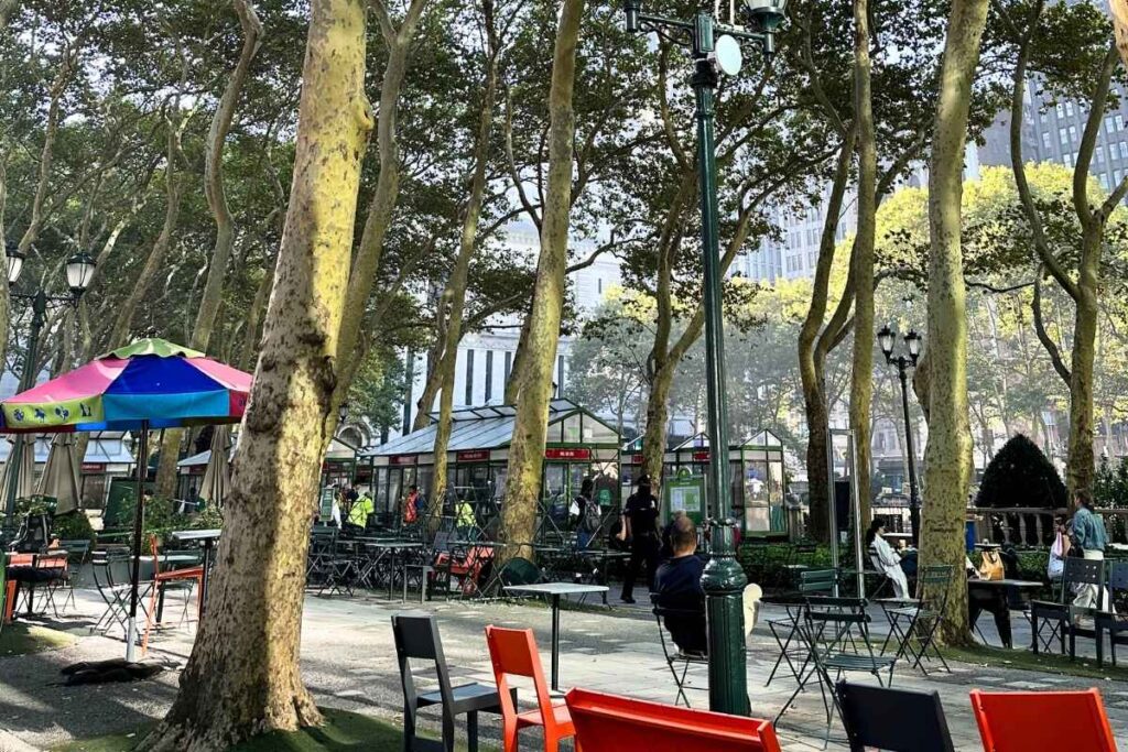 gastronomia no bryant park - foto autoral