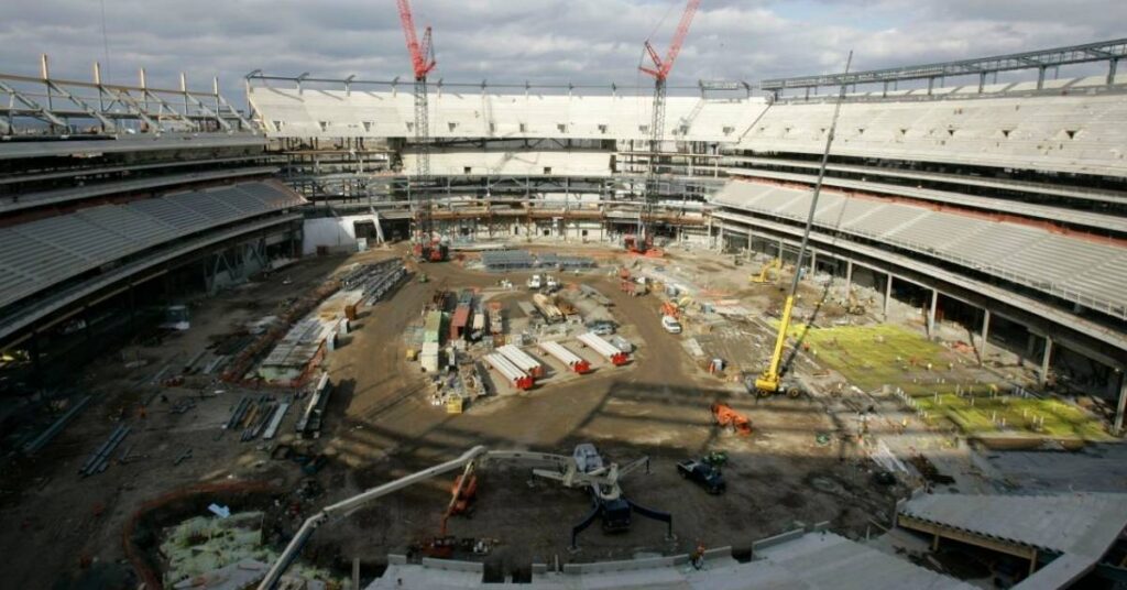 construção do MetLife Stadium