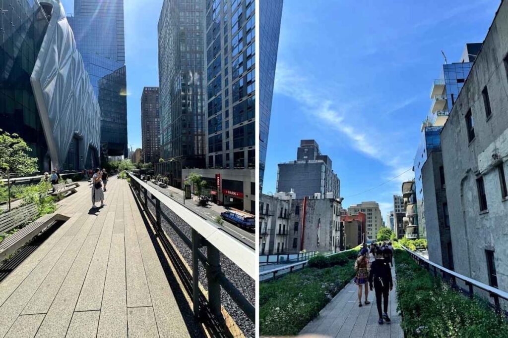 montagem de imagens do high line. fotos autorais