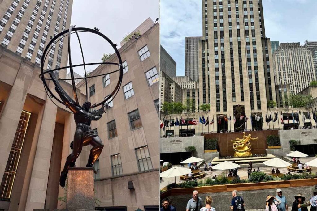 foto-montagem: rockefeller center - fotos autorais