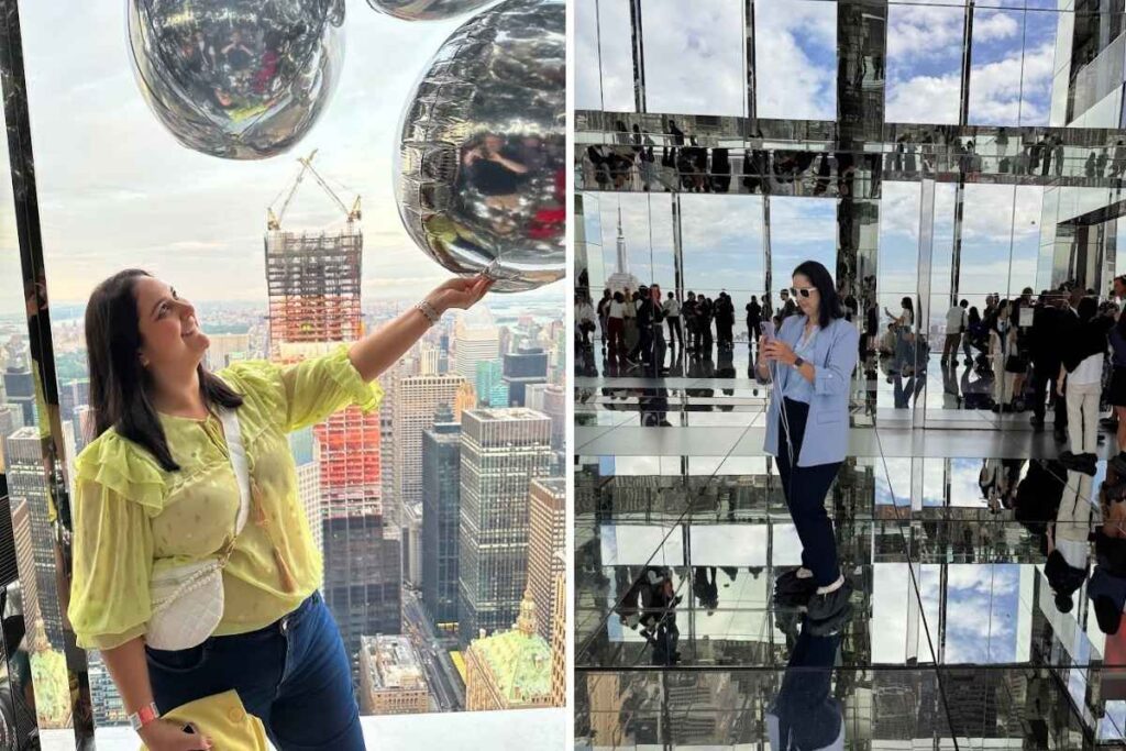 foto montagem: à esquerda eu no summit em agosto de 2023, à direita eu no summit em 2025 - fotos autorais