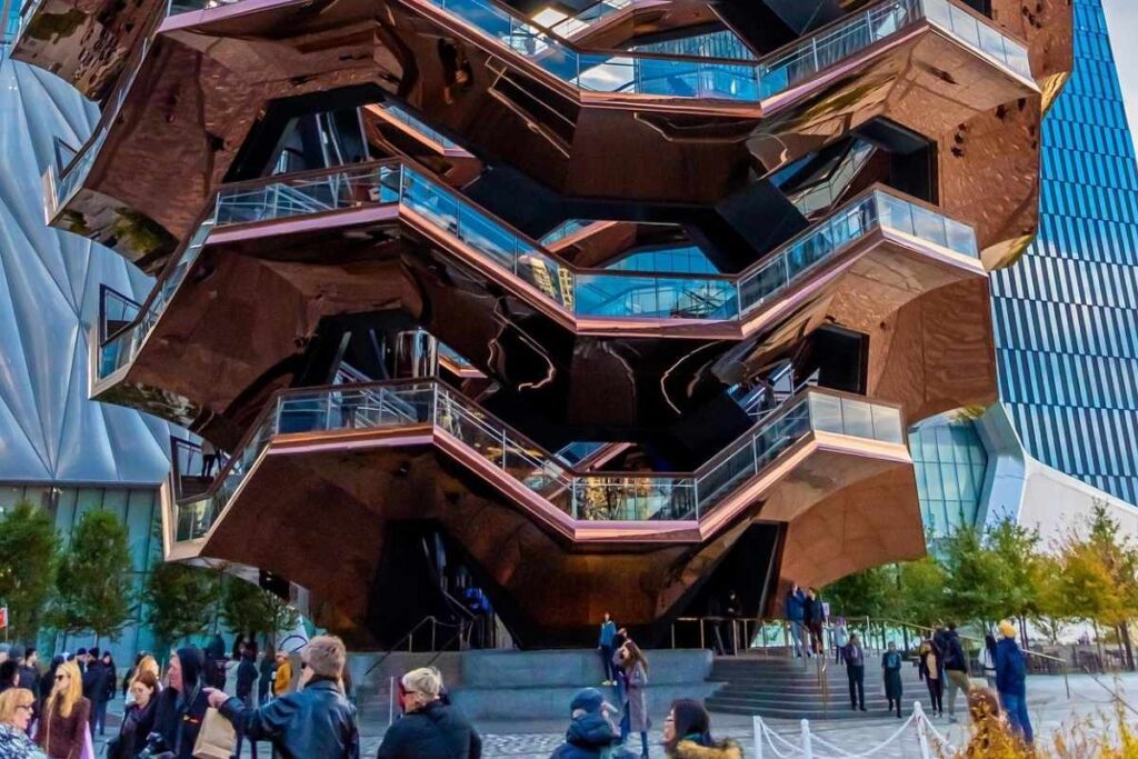 Estrutura arquitetônica do The Vessel em Nova York