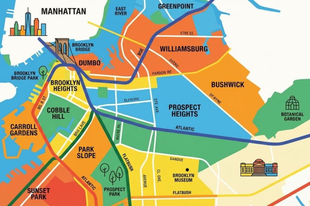 mapa de nova york - brooklyn - imagem autoral