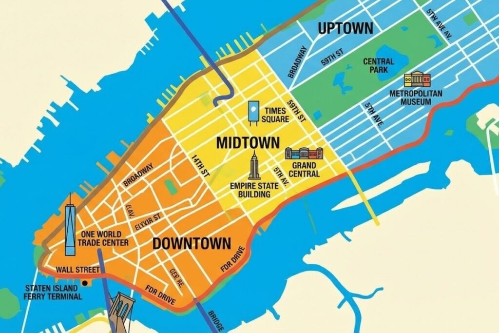 mapa de nova york - manhattan - imagem autoral
