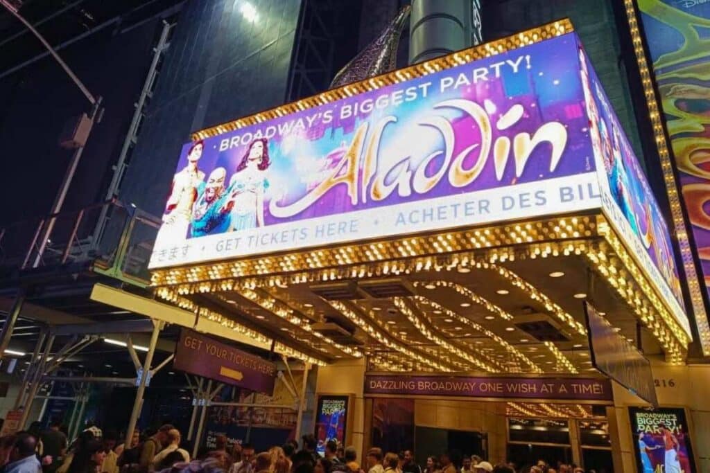 dicas para o espetáculo aladdin na broadway